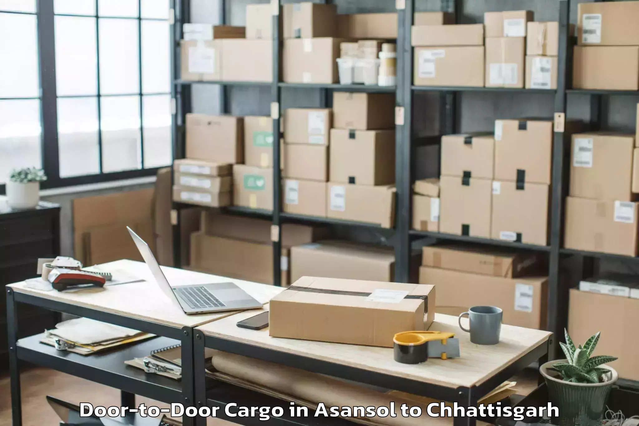 Reliable Asansol to Dhamtari Door To Door Cargo